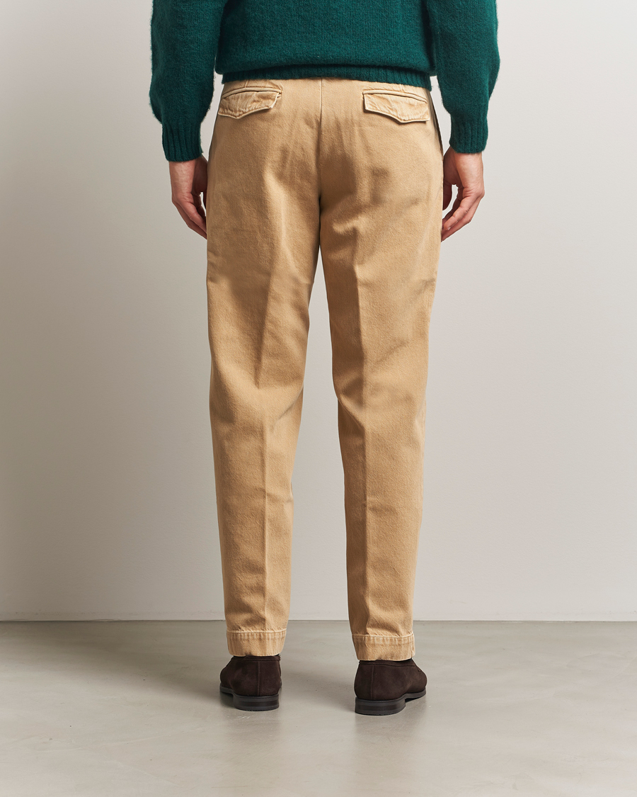 Herre | Bukser | Incotex | Regular Fit Bull Denim Slacks Beige