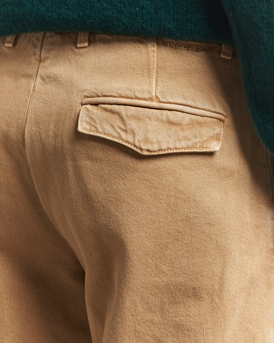 Herre | Bukser | Incotex | Regular Fit Bull Denim Slacks Beige
