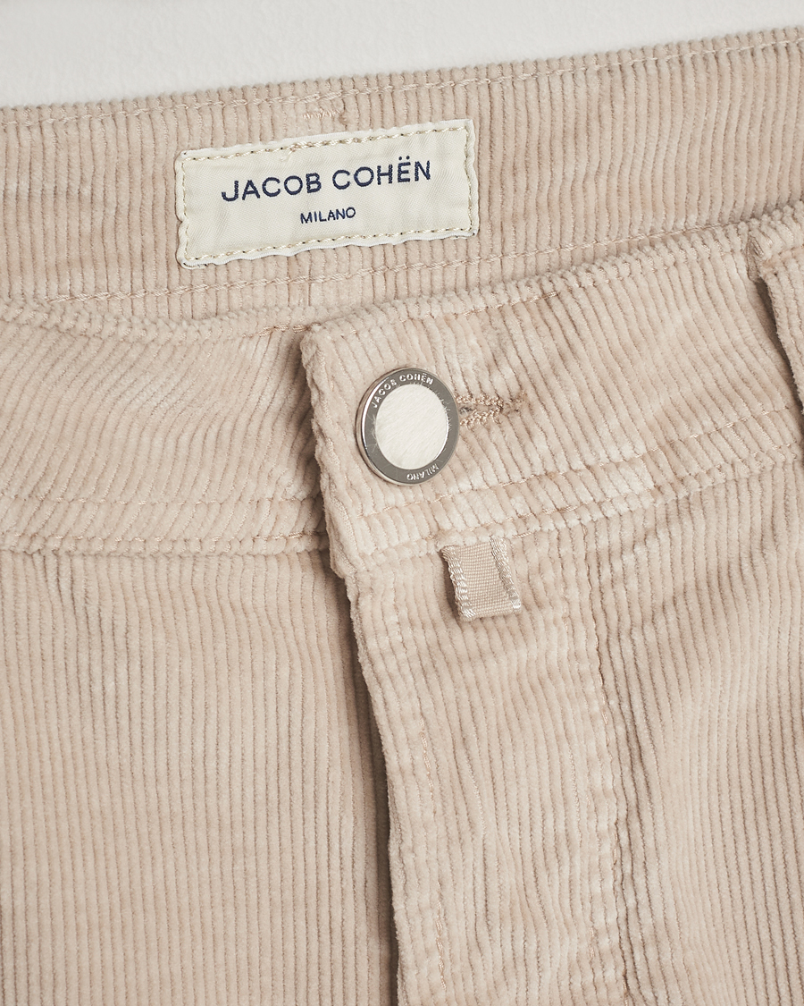 Herre | Bukser | Jacob Cohën | Bard 5-Pocket Medium Corduroy Trousers Off White