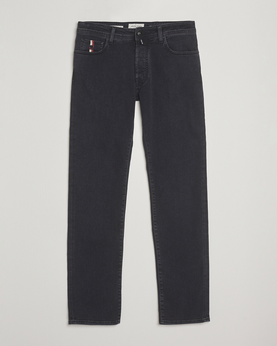 Herre | Jeans | Jacob Cohën | Bard Slim Fit Luxury Patch Stretch Jeans Dark Grey