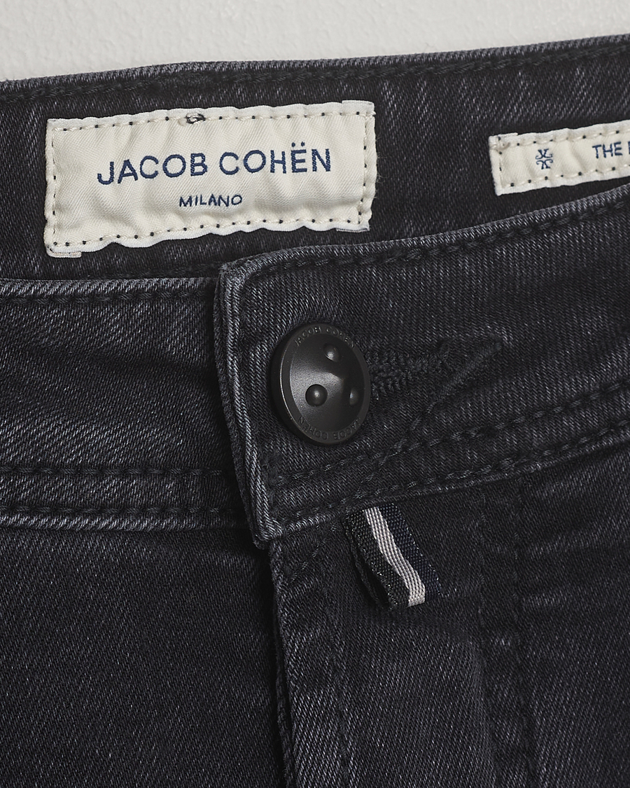 Herre | Jeans | Jacob Cohën | Bard Slim Fit Luxury Patch Stretch Jeans Dark Grey