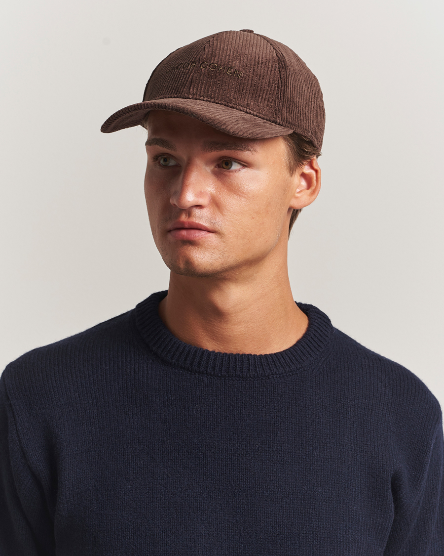 Herre | Hatte & kasketter | Jacob Cohën | Corduroy Logo Cap Brown