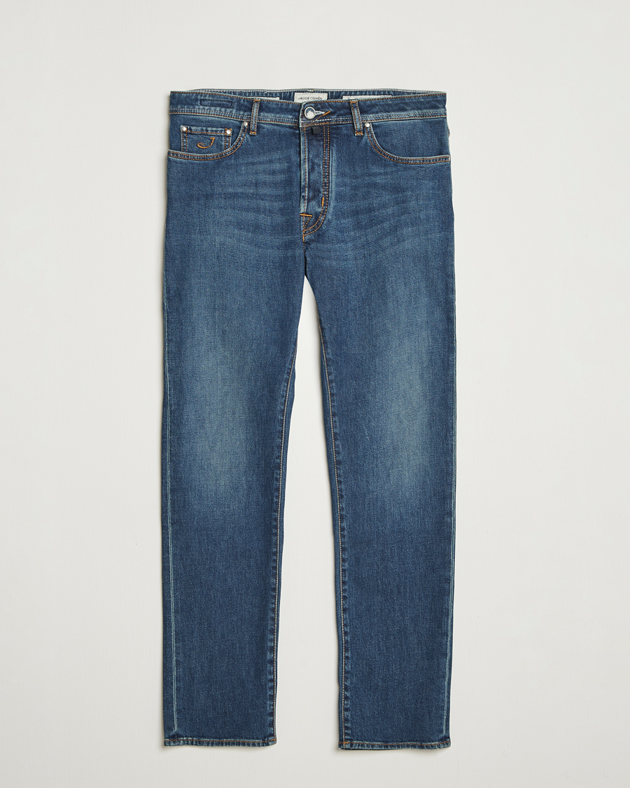 Herre | Jeans | Jacob Cohën | Bard Milano-Cortina Slim Fit Stretch Jeans Mid Blue