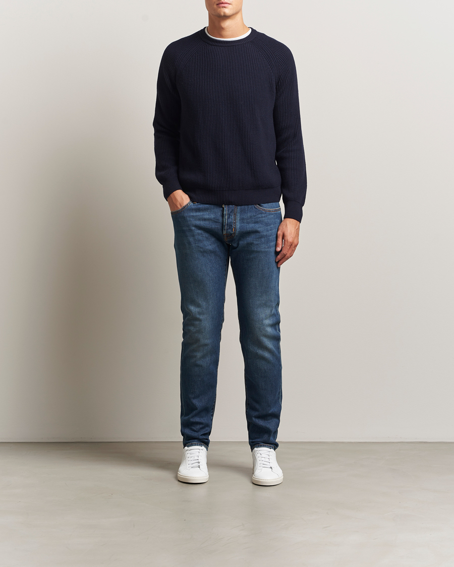 Herre | Jeans | Jacob Cohën | Bard Milano-Cortina Slim Fit Stretch Jeans Mid Blue