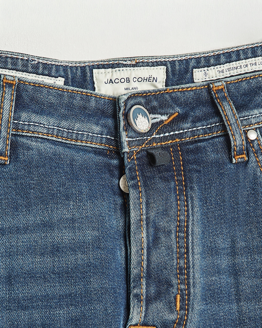 Herre | Jeans | Jacob Cohën | Bard Milano-Cortina Slim Fit Stretch Jeans Mid Blue