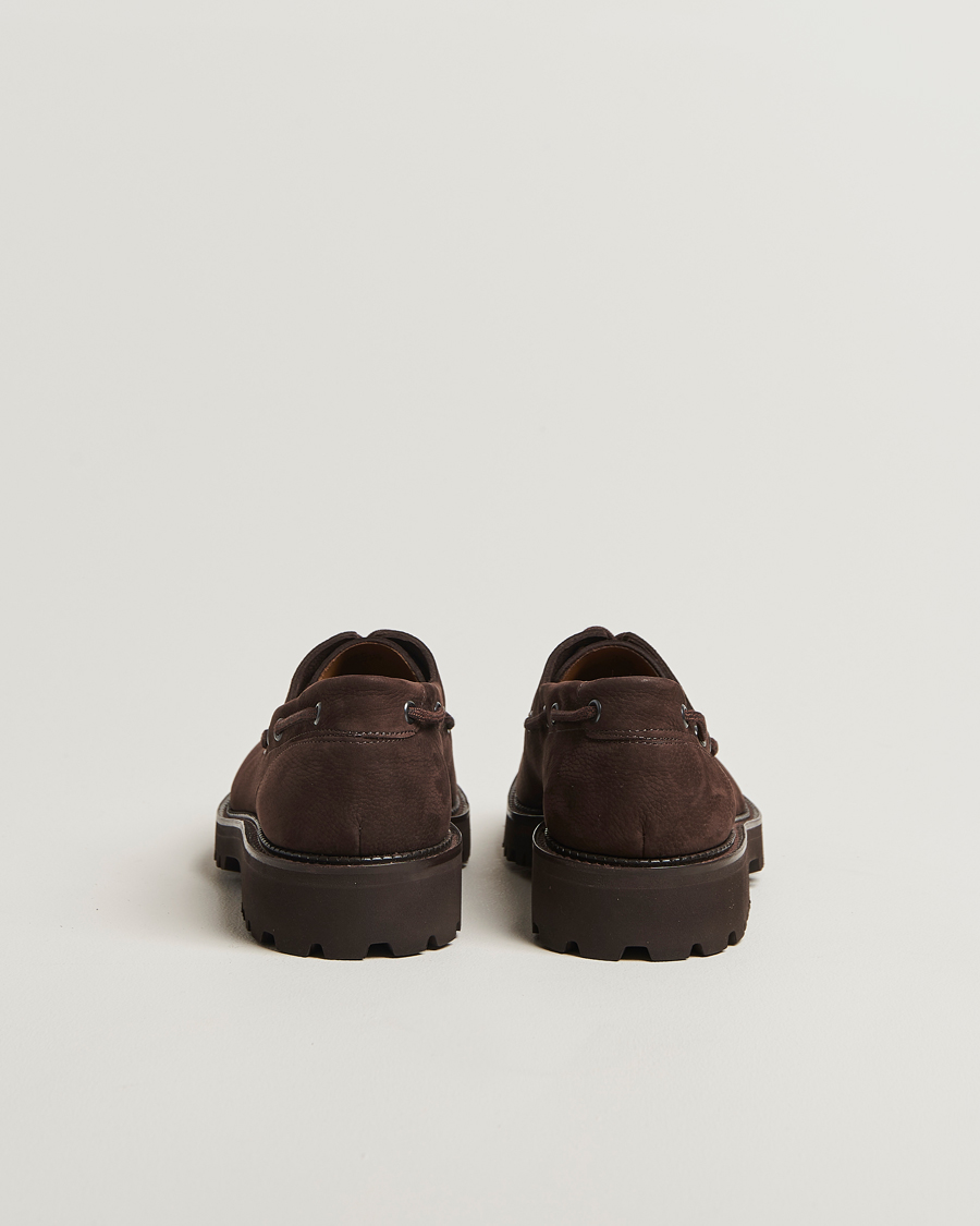 Herre | Derbys | John Lobb | Tide Moc Toe Derby Dark Brown Nubuck