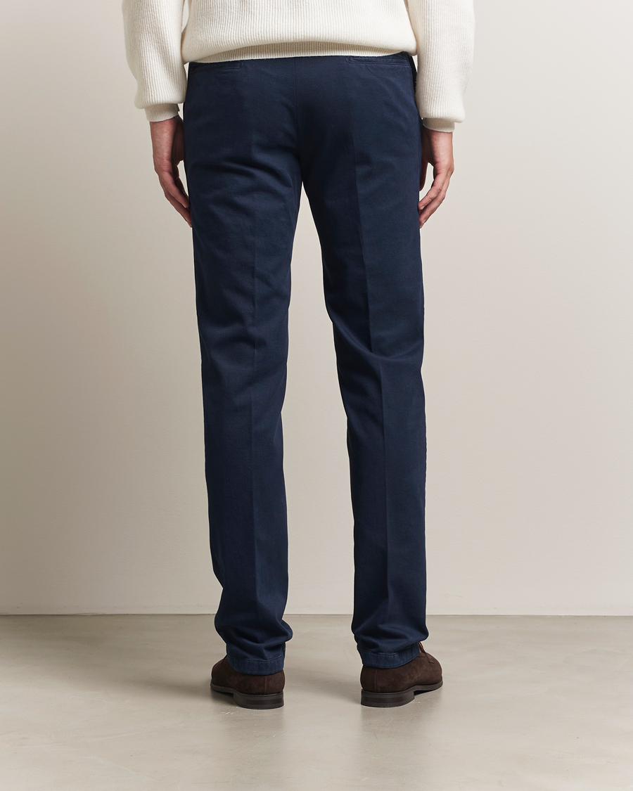 Herre | Bukser | Kiton | Cotton/Cashmere Trousers Navy