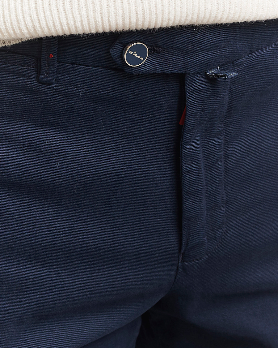 Herre | Bukser | Kiton | Cotton/Cashmere Trousers Navy