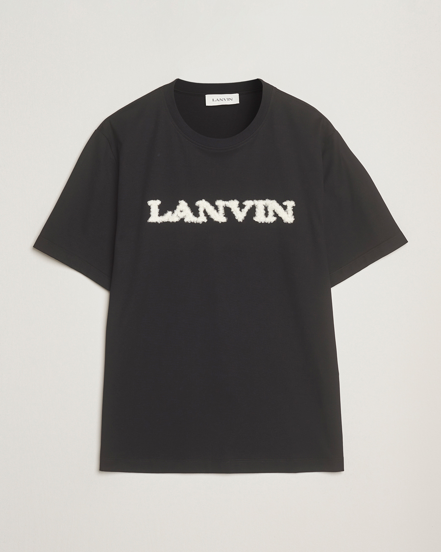 Herre | T-Shirts | Lanvin | Shearling Logo T-Shirt Black