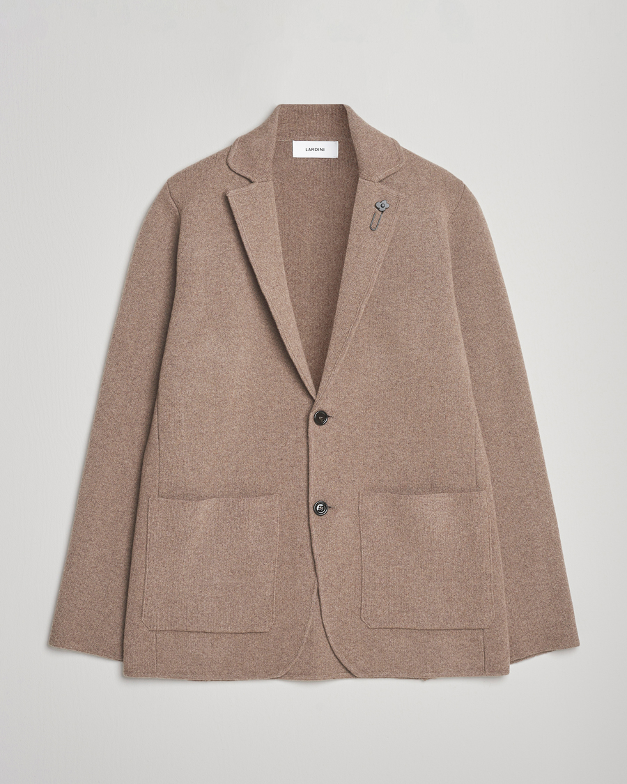 Herre | Blazere & jakker | Lardini | Knitted Wool Blazer Brown