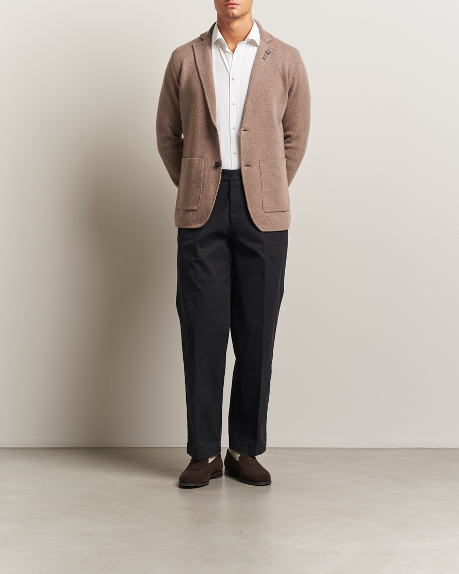 Herre | Blazere & jakker | Lardini | Knitted Wool Blazer Brown