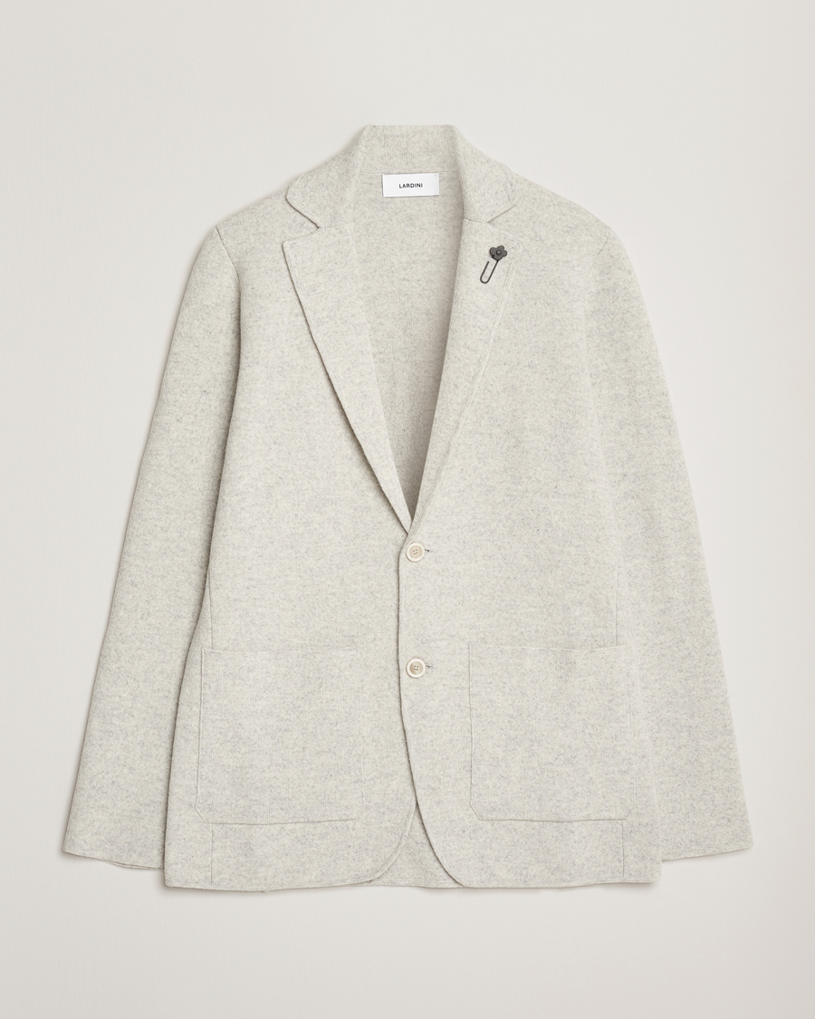 Herre | Blazere & jakker | Lardini | Knitted Wool Blazer Light Grey