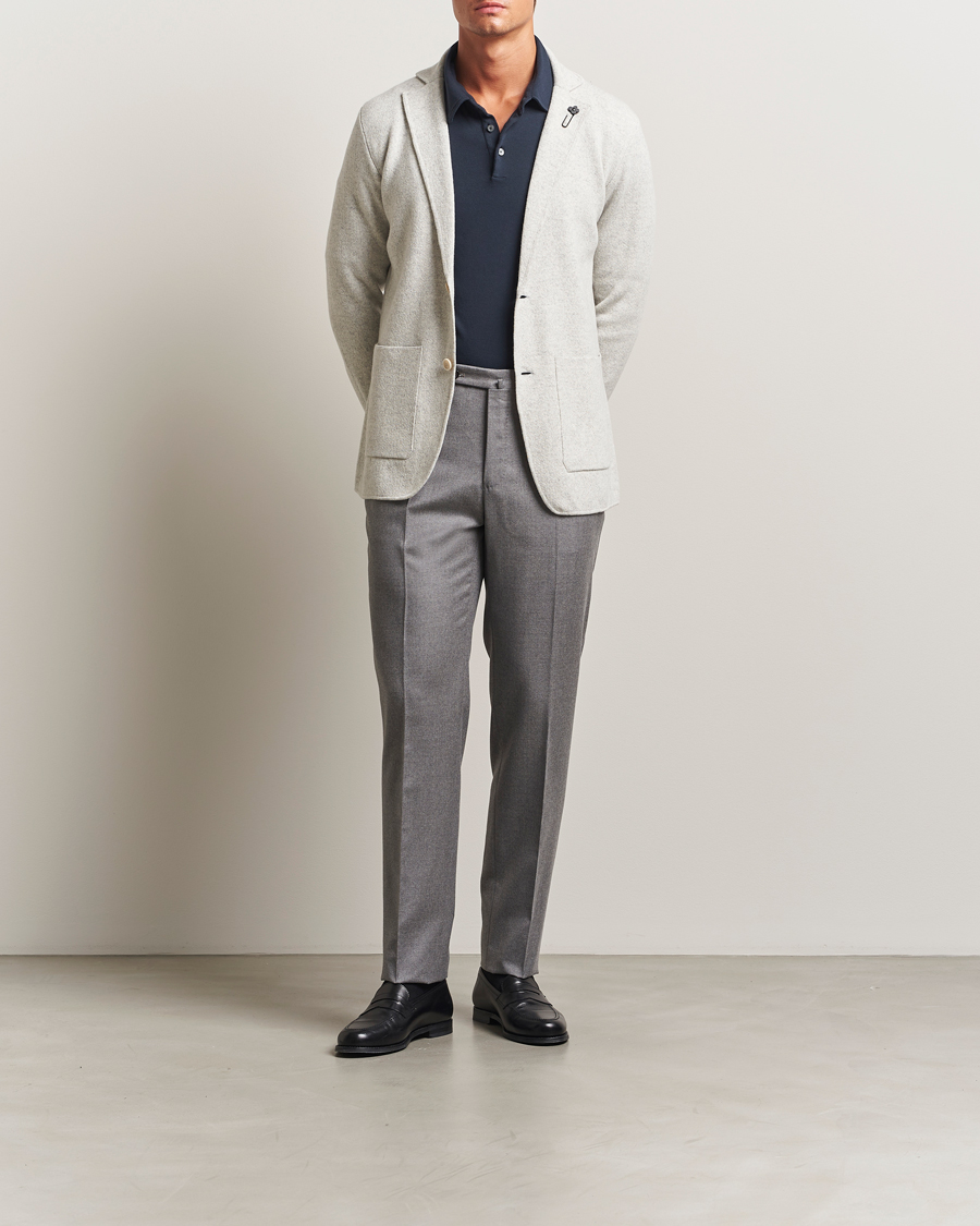 Herre | Blazere & jakker | Lardini | Knitted Wool Blazer Light Grey