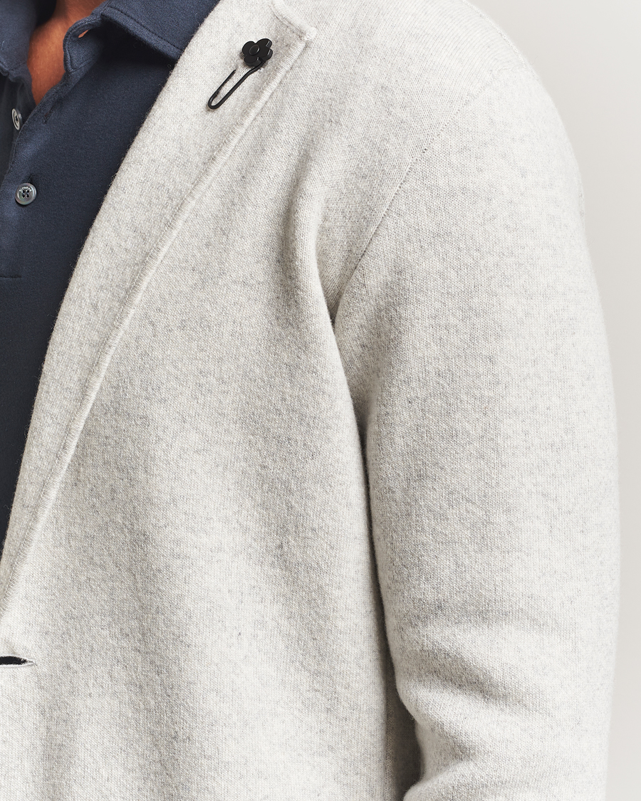 Herre | Blazere & jakker | Lardini | Knitted Wool Blazer Light Grey