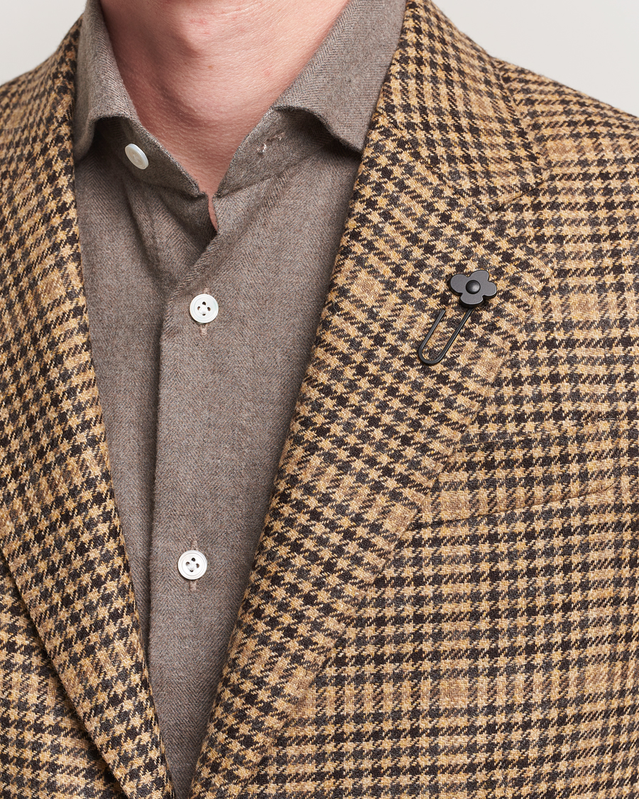 Herre | Blazere & jakker | Lardini | Wool/Cashmere Houndstooth Overcheck Blazer Brown
