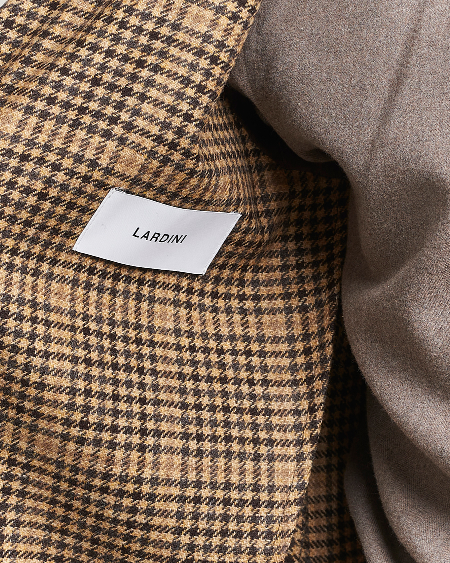 Herre | Blazere & jakker | Lardini | Wool/Cashmere Houndstooth Overcheck Blazer Brown