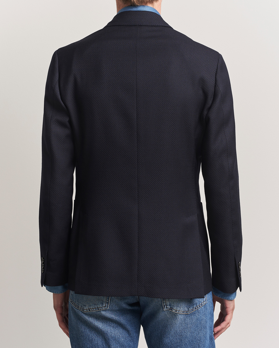 Herre | Blazere & jakker | Lardini | Double Breasted Twisted Wool Blazer Navy