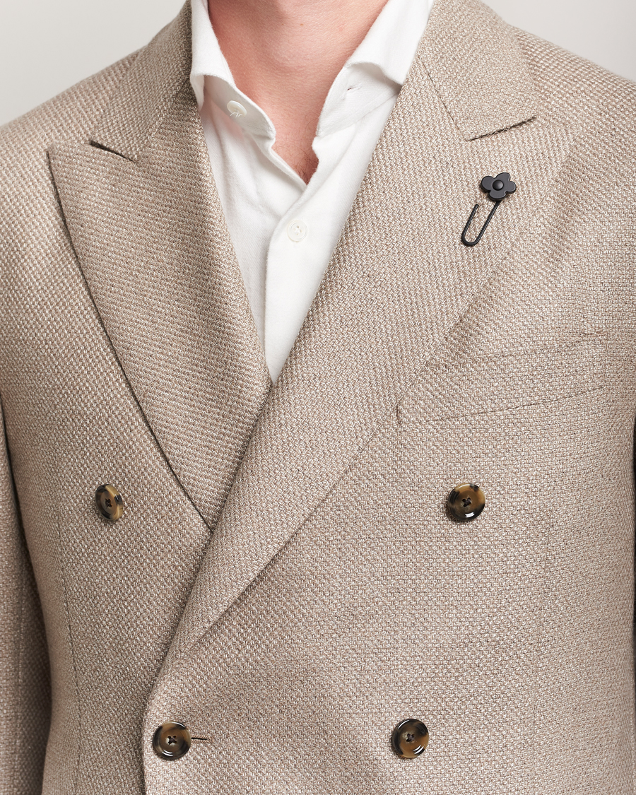 Herre | Blazere & jakker | Lardini | Double Breasted Wool/Silk/Cashmere Blazer Beige