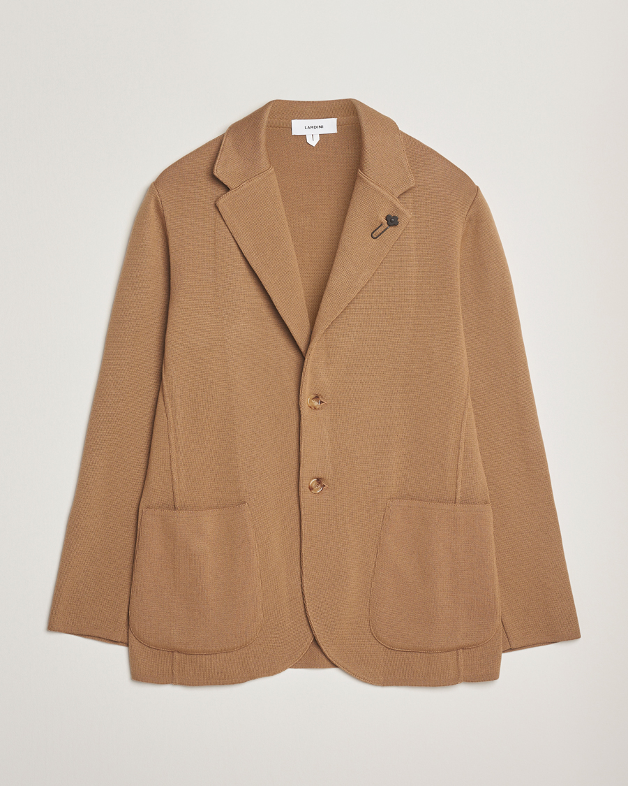 Herre | Blazere & jakker | Lardini | Knitted Wool Blazer Beige