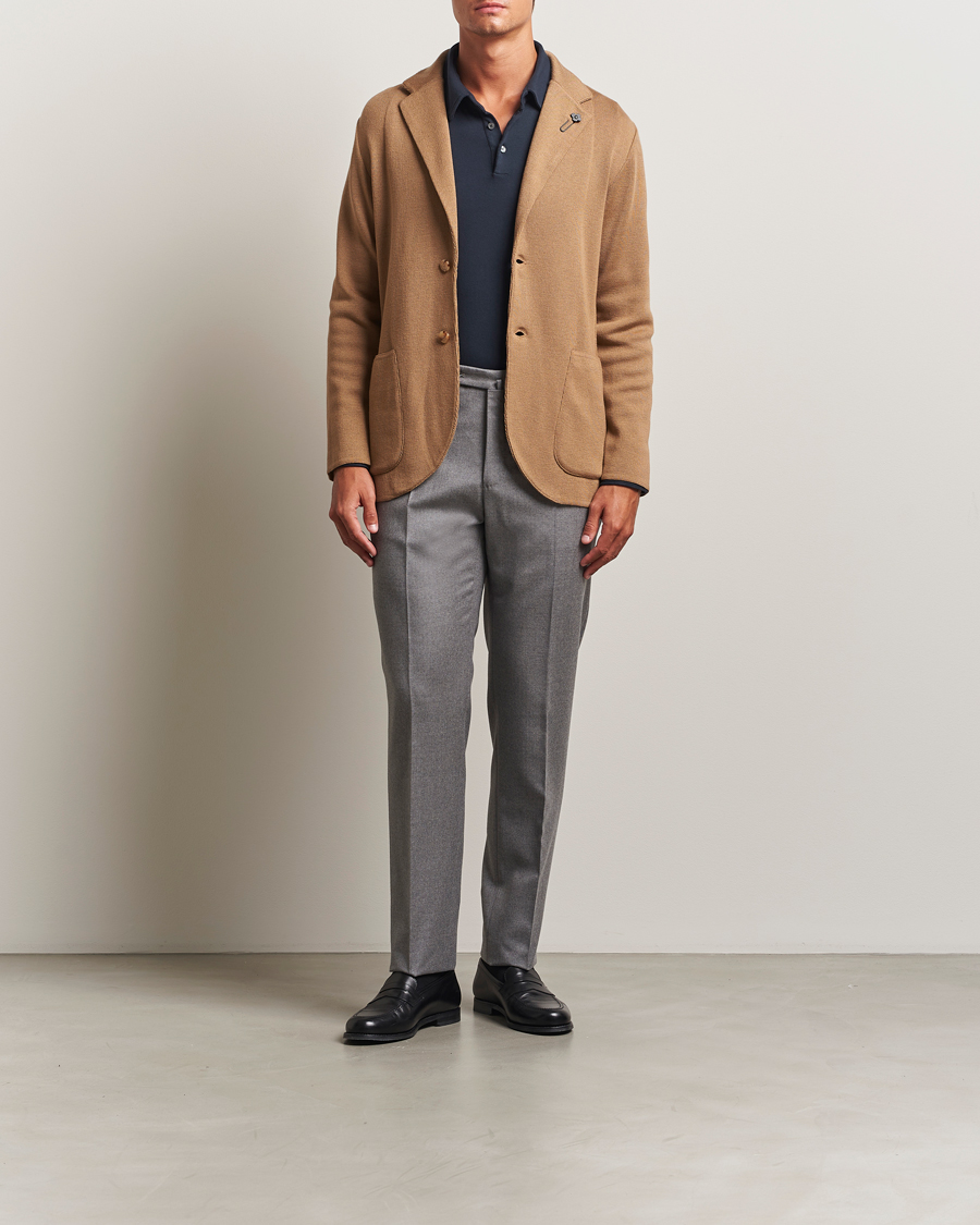 Herre | Blazere & jakker | Lardini | Knitted Wool Blazer Beige