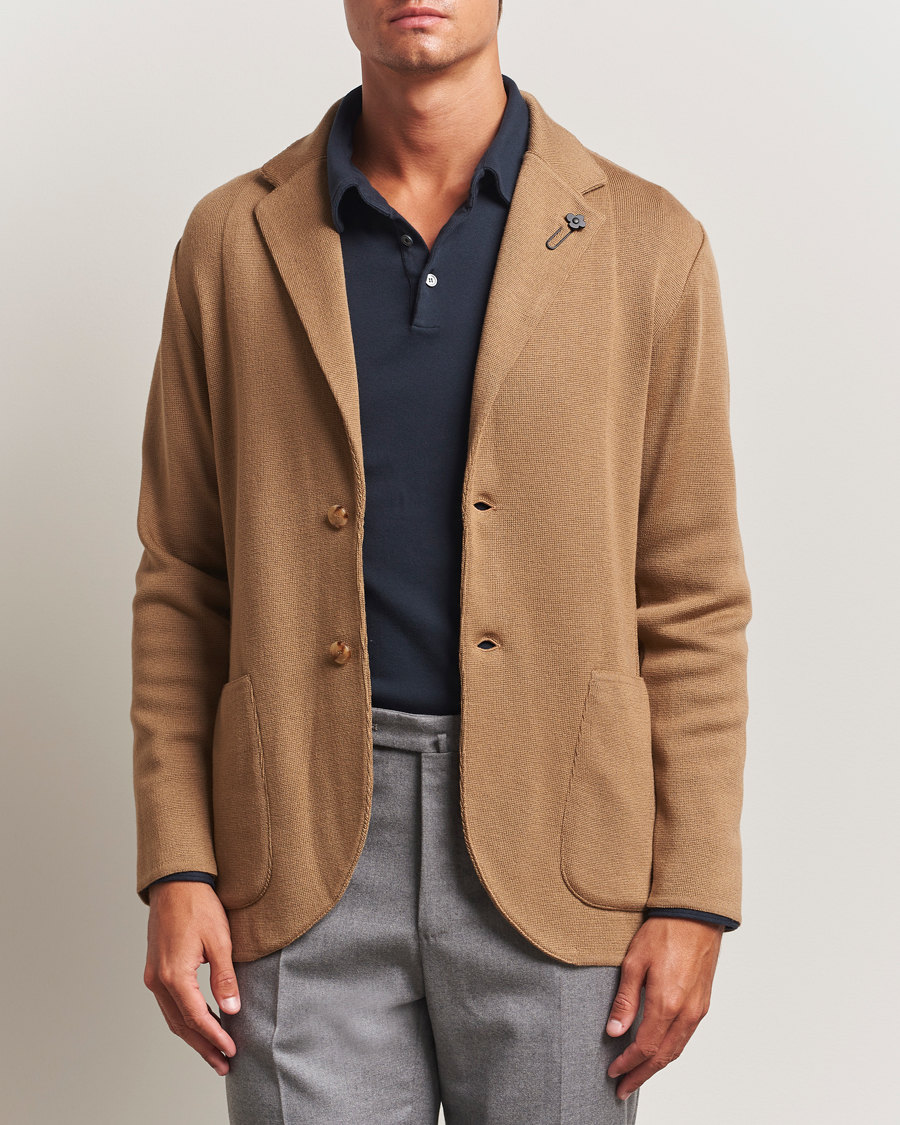 Herre | Blazere & jakker | Lardini | Knitted Wool Blazer Beige