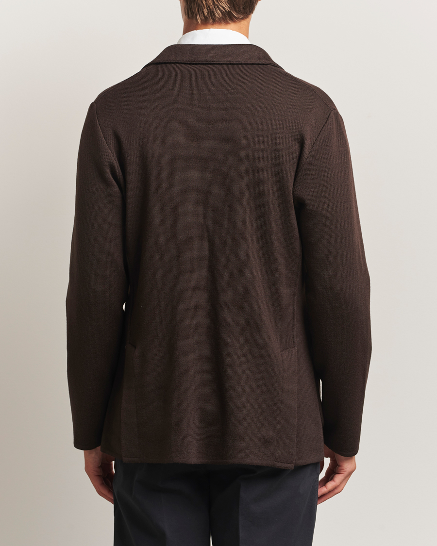 Herre | Blazere & jakker | Lardini | Knitted Wool Blazer Dark Brown