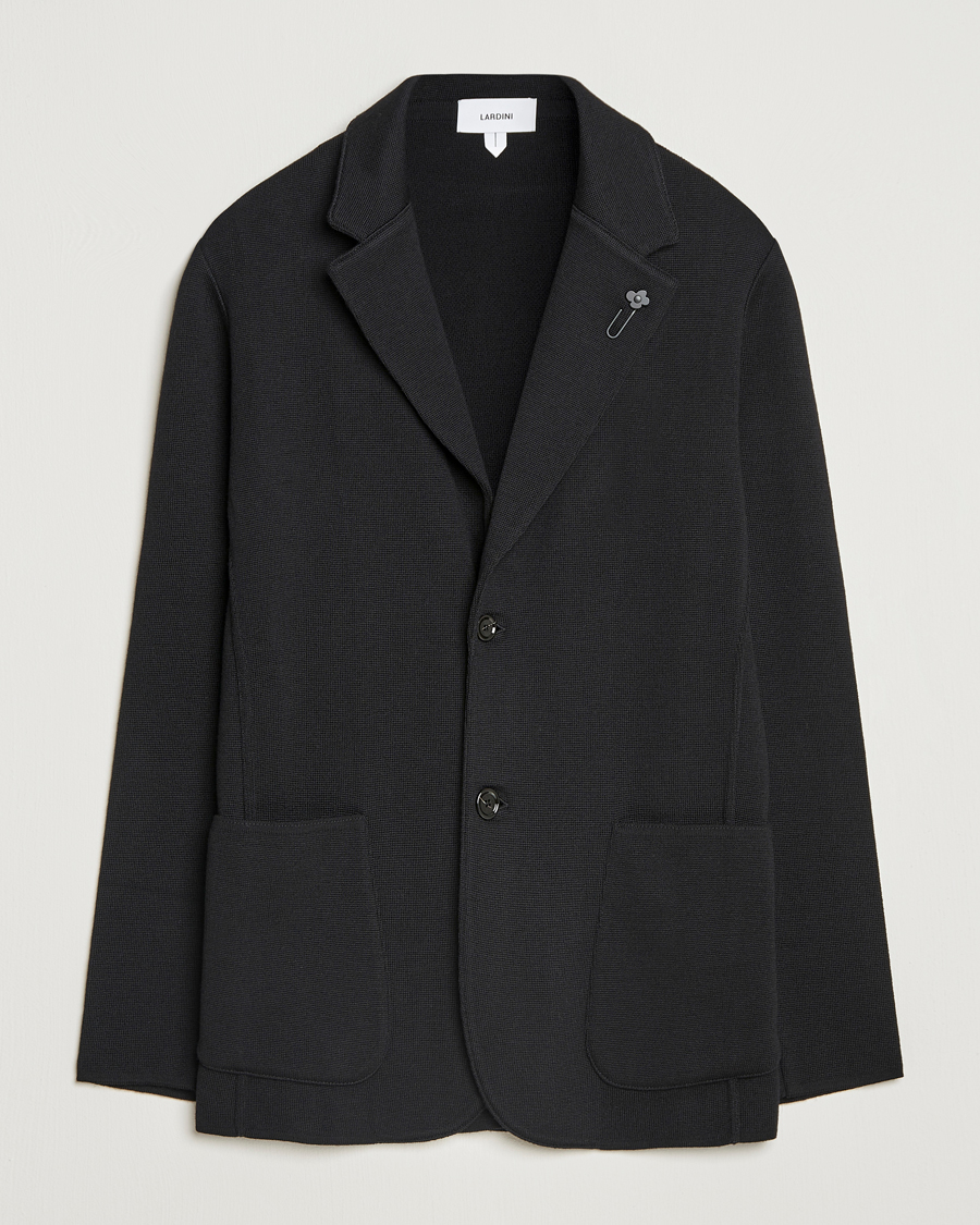 Herre | Blazere & jakker | Lardini | Knitted Wool Blazer Black