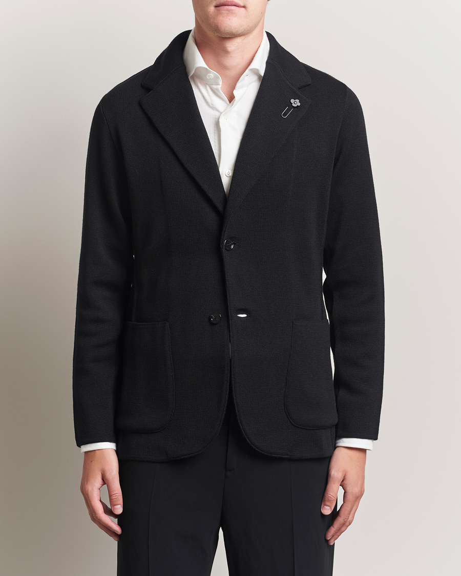 Herre | Blazere & jakker | Lardini | Knitted Wool Blazer Black