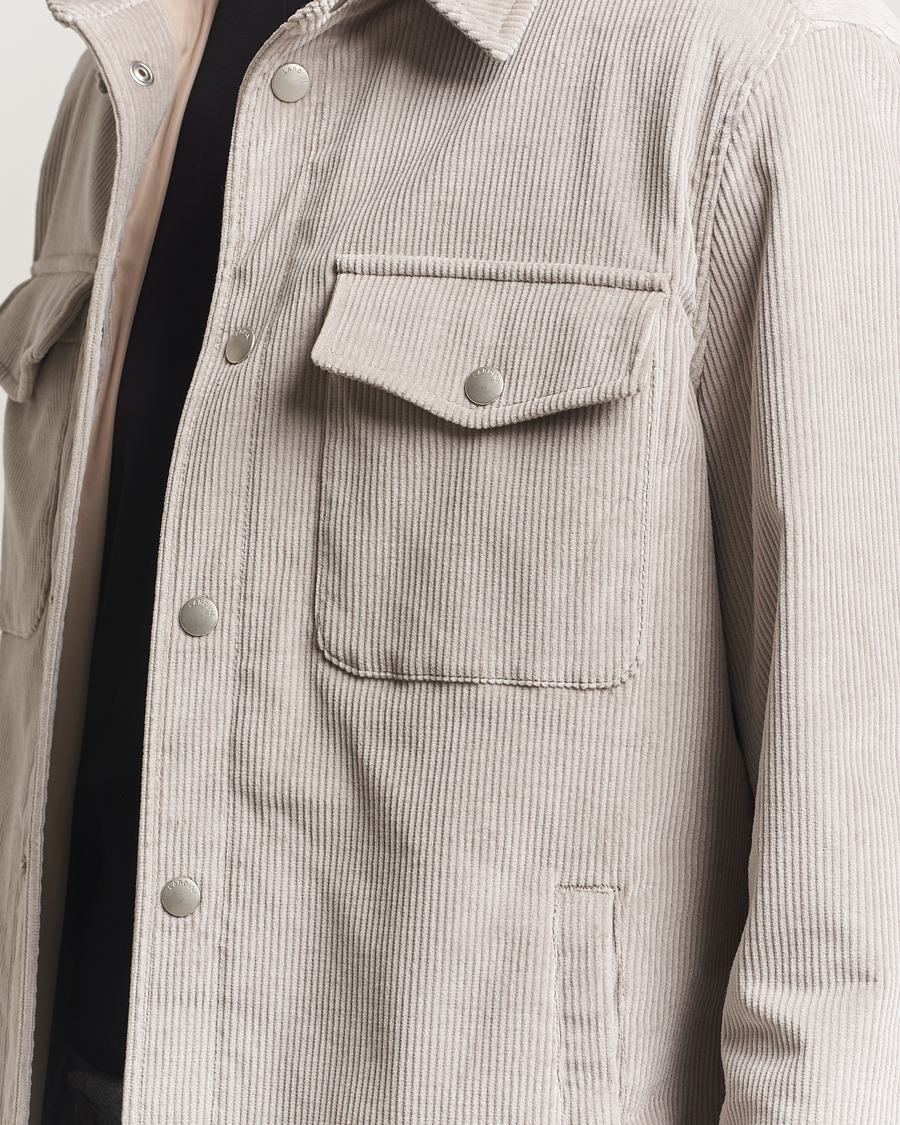 Herre | Jakker | Lardini | Corduroy Overshirt Taupe