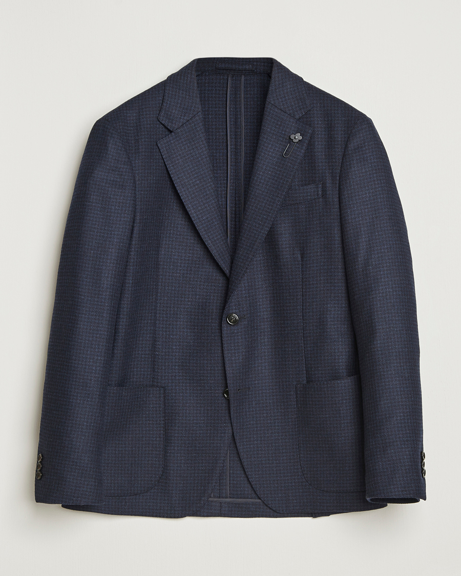 Herre | Blazere & jakker | Lardini | Checked Wool Blazer Navy