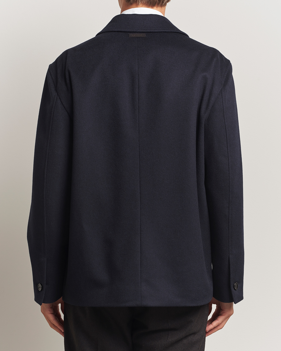 Herre | Jakker | Lardini | Loro Piana Wool Shirt Jacket Navy