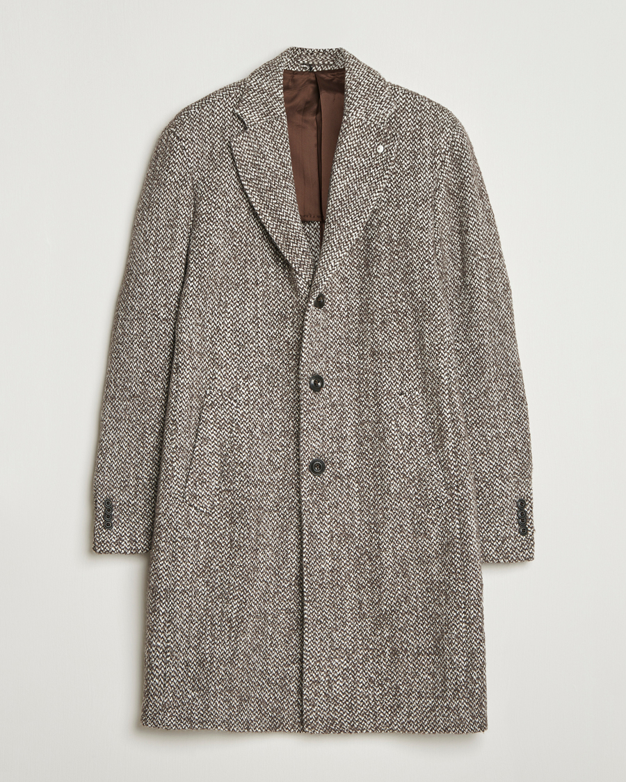 Herre | Jakker | L.B.M. 1911 | Structure Wool Coat Brown