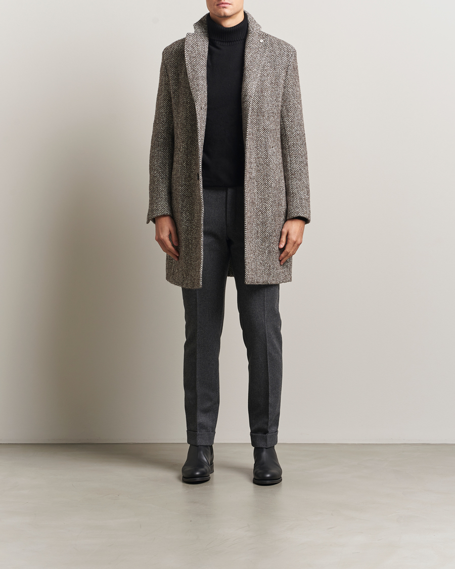 Herre | Jakker | L.B.M. 1911 | Structure Wool Coat Brown
