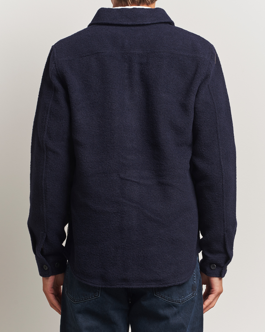 Herre | Skjorter | LES DEUX | Lennon Bouclé Overshirt Navy