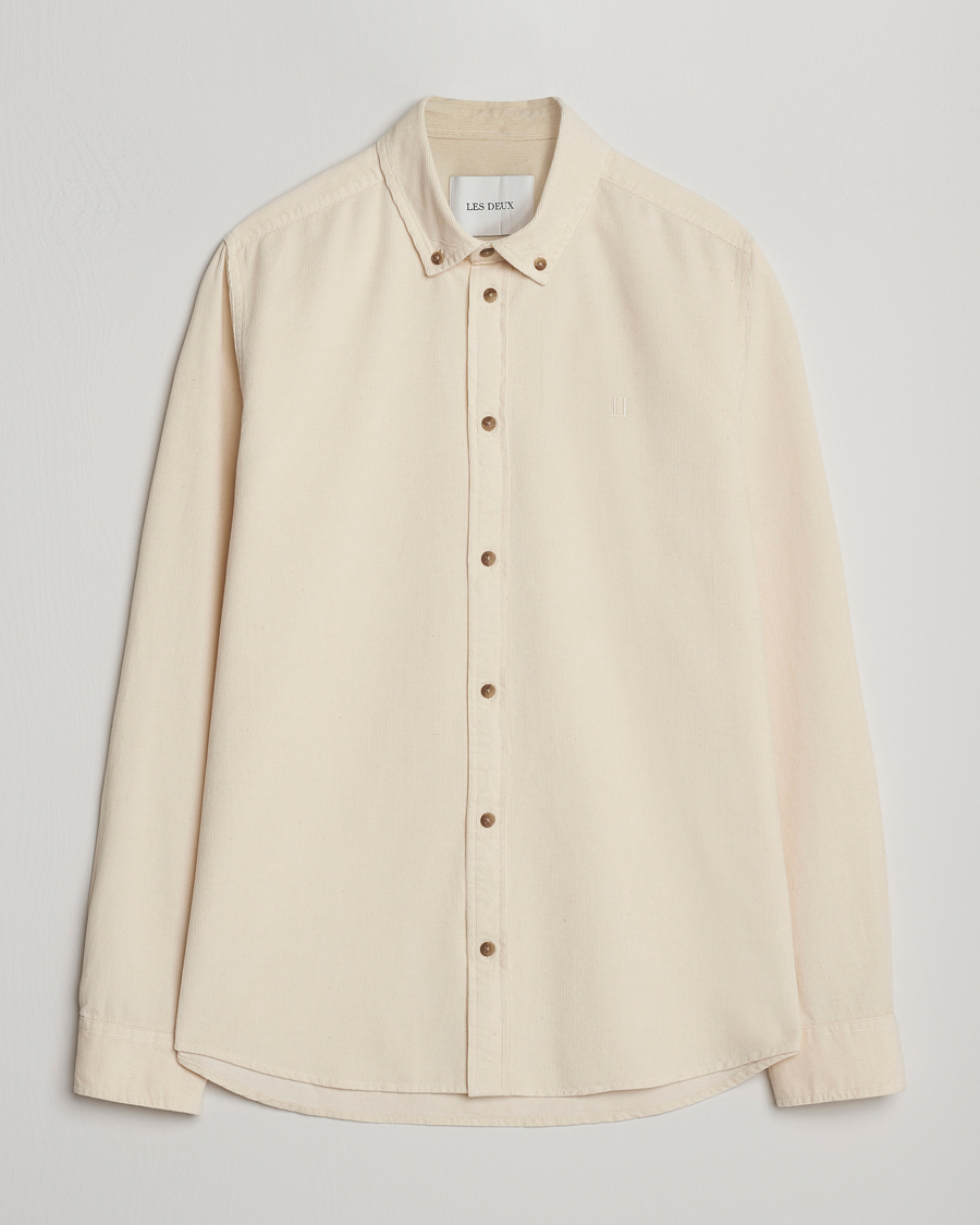 Herre | Skjorter | LES DEUX | Konrad Pinwale Corduroy Shirt Ivory