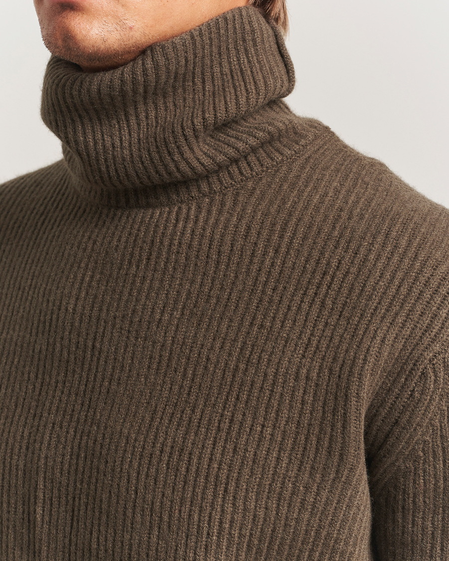 Herre | Trøjer | LES DEUX | Eddie Wool Rib Rollneck Teak