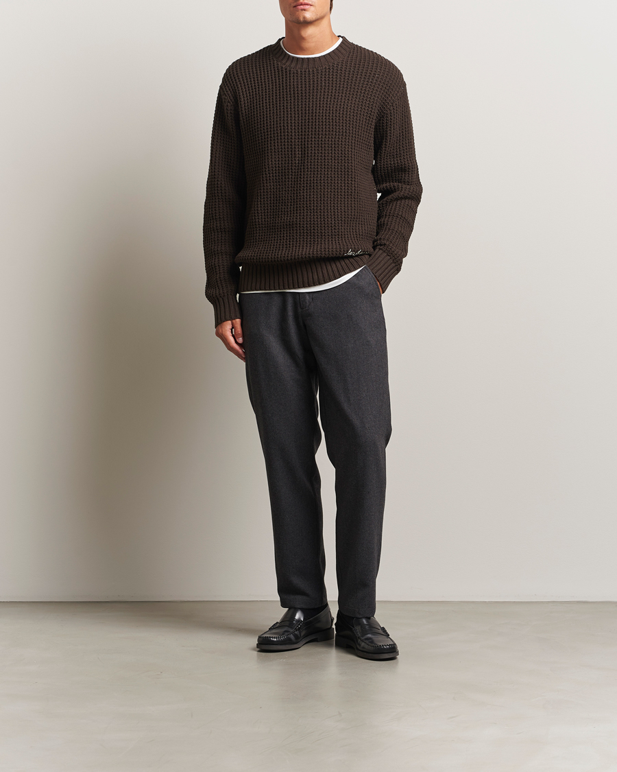 Herre | Trøjer | LES DEUX | Alvin Cotton Waffle Crewneck Delicioso