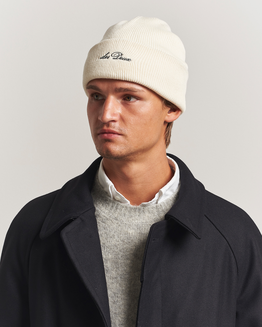 Herre | Huer | LES DEUX | Wayne Wool Beanie Ivory