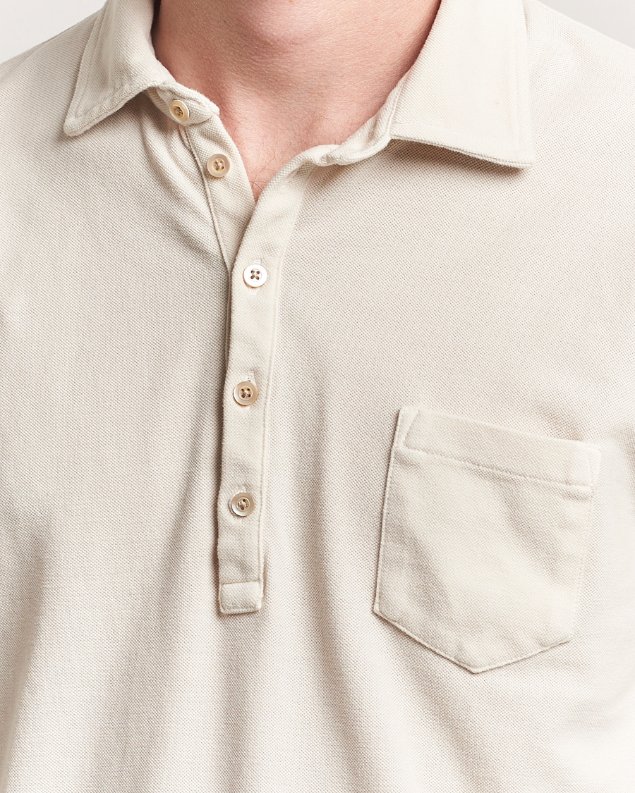 Herre | Polotrøjer | Massimo Alba | Ischia Cotton/Cashmere Long Sleeve Polo Off White