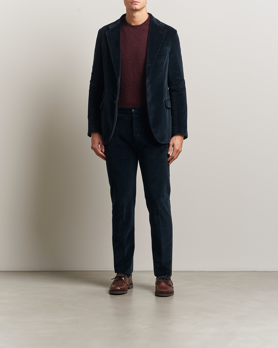 Herre | Bukser | Massimo Alba | Mauko Velvet Trousers Navy