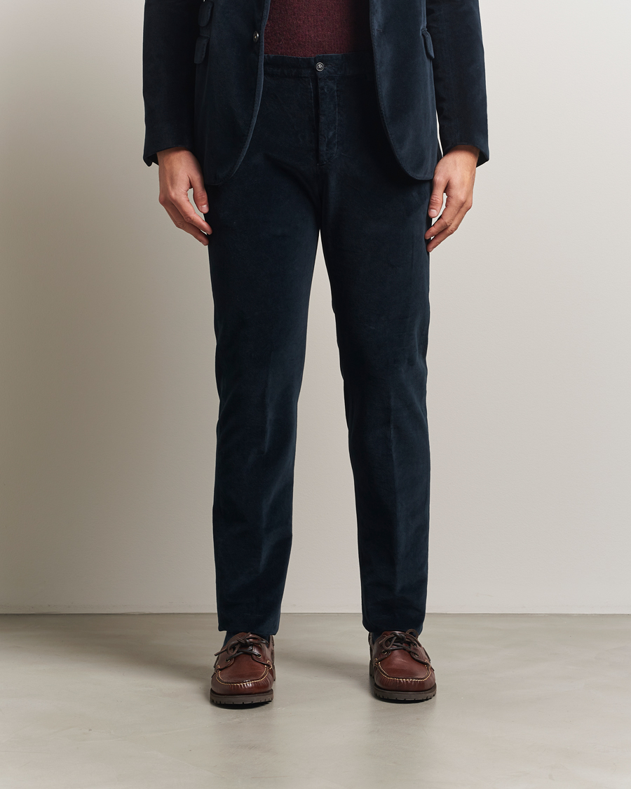 Herre | Bukser | Massimo Alba | Mauko Velvet Trousers Navy