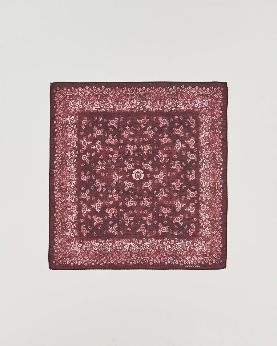 Herre | Lommeklude | Massimo Alba | Hanky Cotton Handkerchief Burgundy