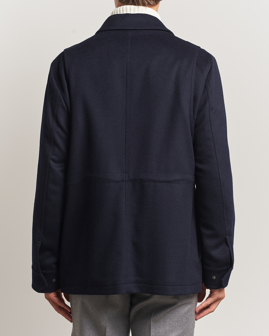 Herre | Jakker | Oscar Jacobson | Traveler Wool Jacket Navy