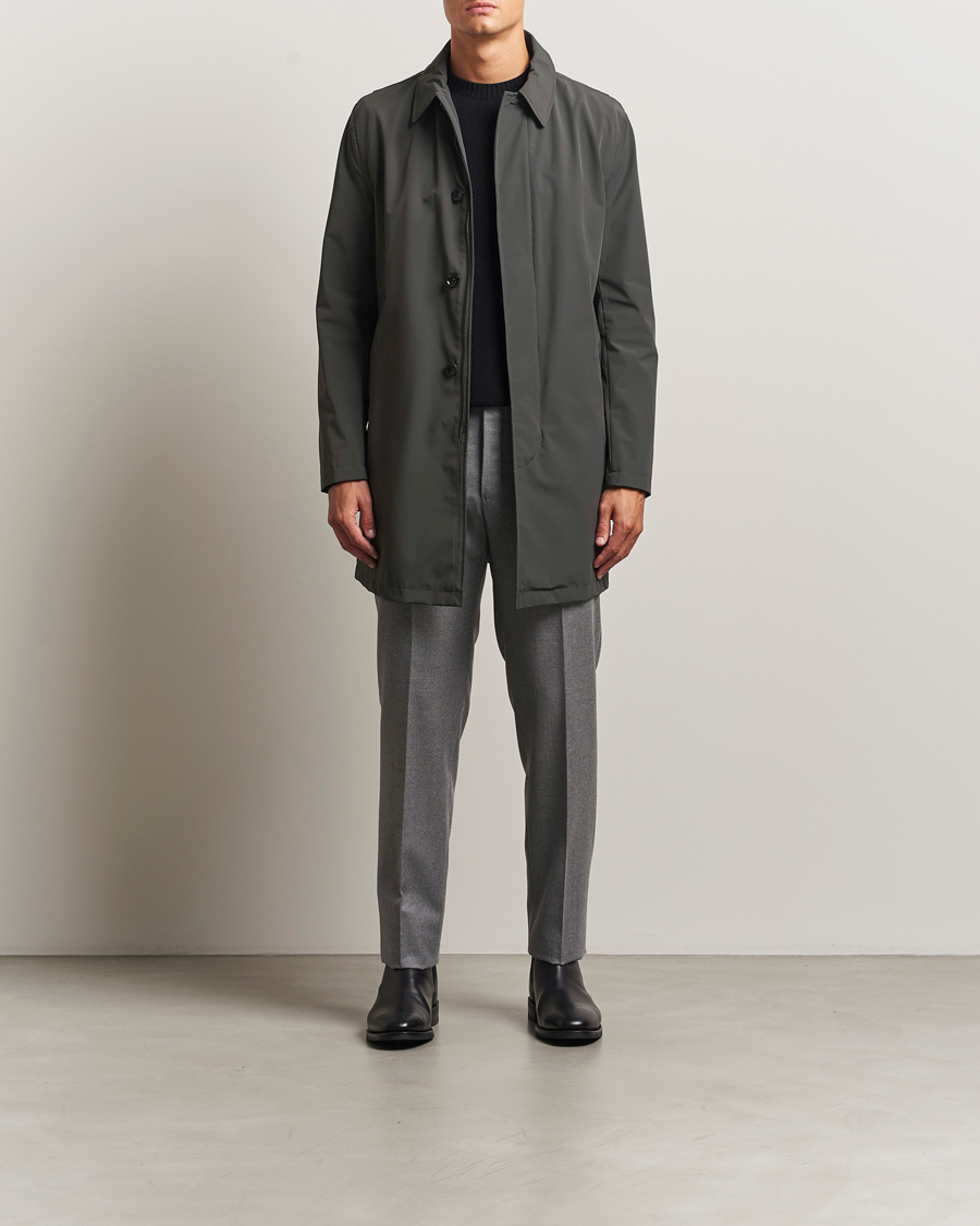 Herre | Jakker | Oscar Jacobson | Nylon Car Coat Olive