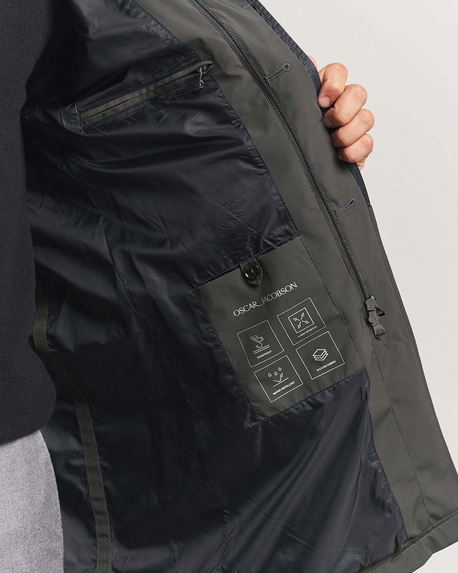 Herre | Jakker | Oscar Jacobson | Nylon Car Coat Olive