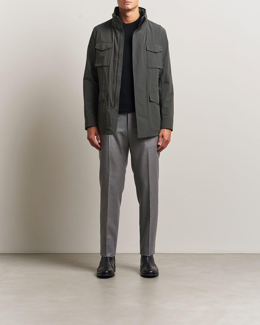 Herre | Jakker | Oscar Jacobson | M65 Nylon Field Jacket Olive