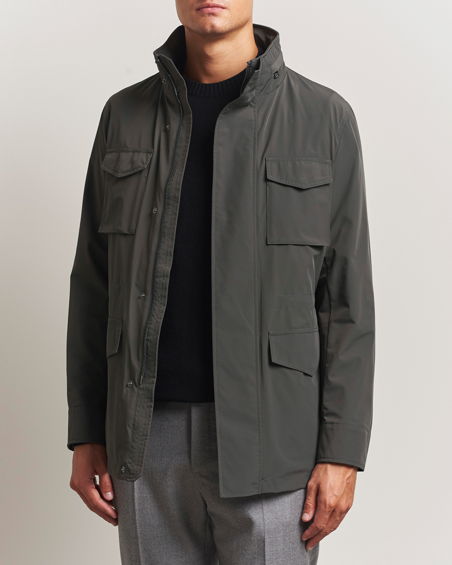 Herre | Jakker | Oscar Jacobson | M65 Nylon Field Jacket Olive