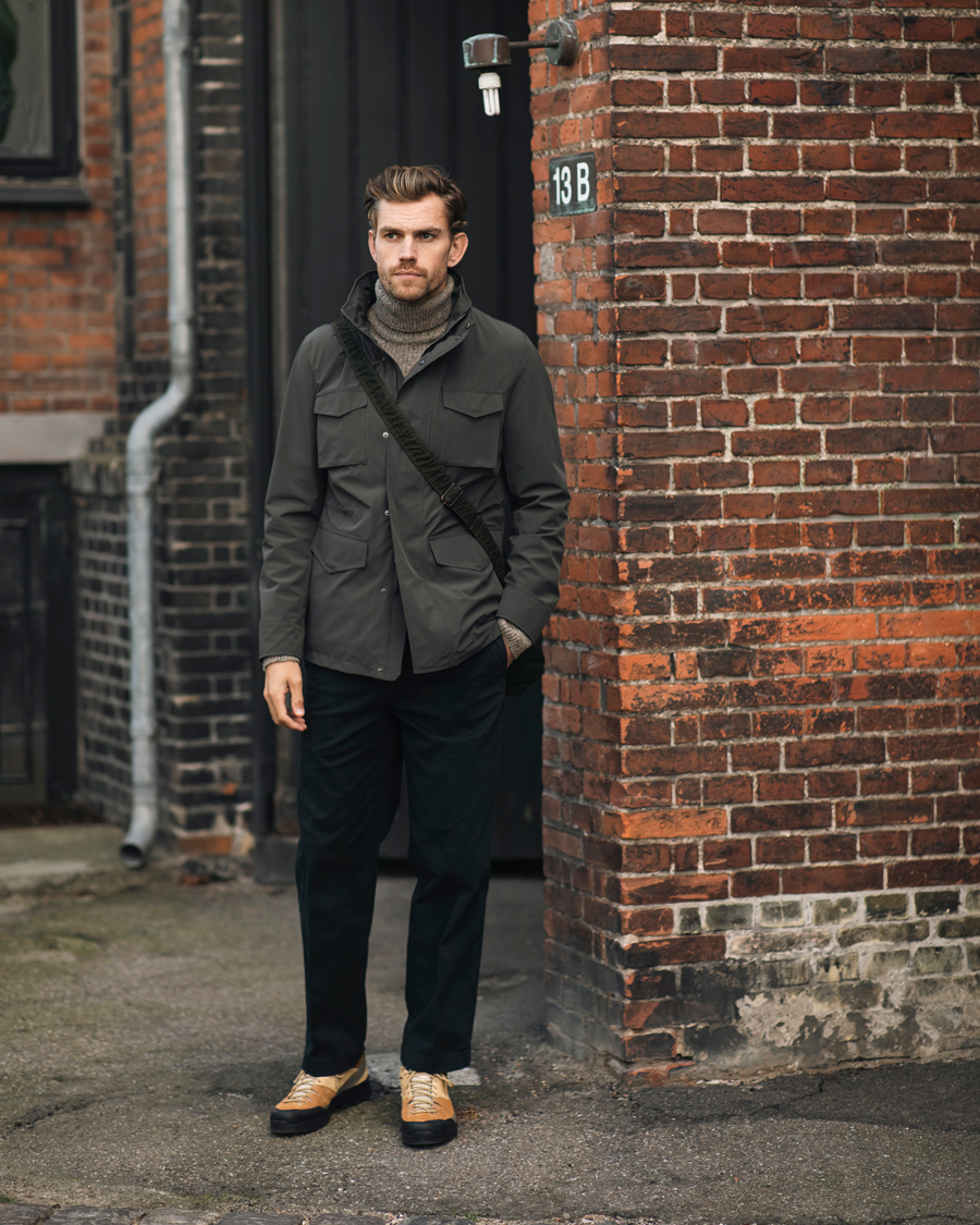 Herre | Jakker | Oscar Jacobson | M65 Nylon Field Jacket Olive