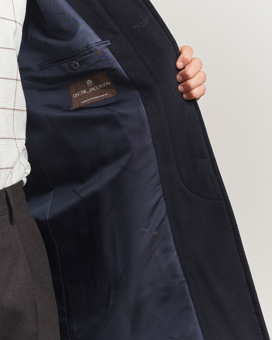 Herre | Jakker | Oscar Jacobson | Raglan Wool Coat Navy