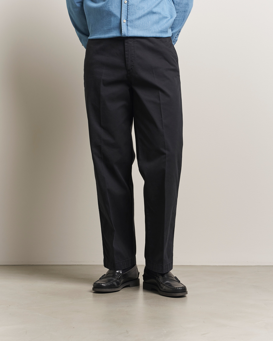 Herre | Bukser | Oscar Jacobson | Tanker Cotton Trousers Black